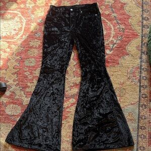Wrangler Black Velvet Flare Pants